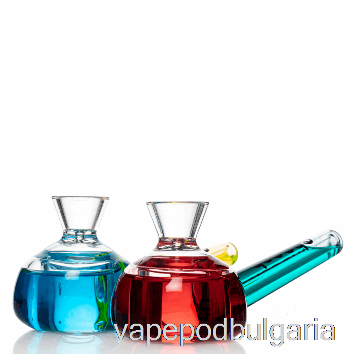 Vape Течности Cheech Glass Dual Bun Frizable Hand Pipe Yellow/red